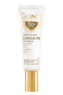 GUINOT Longue Vie Sun, jauninamasis kremas nuo saulės veidui SPF 50+, 50 ml